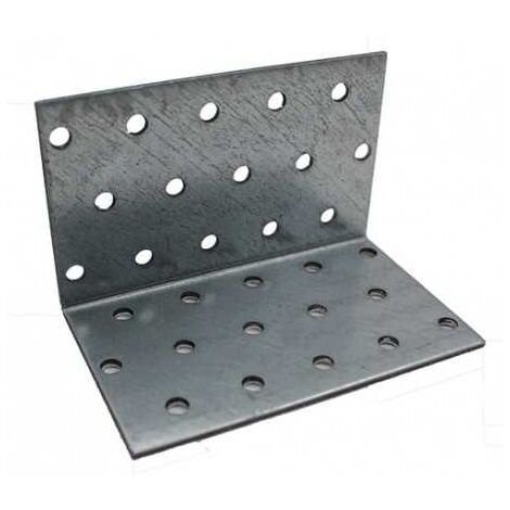 Sud Bois – Équerre de fixation en acier galvanisé multi-trous 60x60x100mm Ep. 2,5mm – 24 trous pour assemblage ossature bois – Résistance accrue