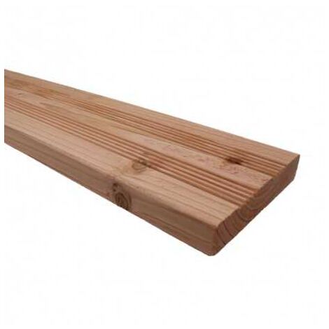 Sud Bois – Lame de terrasse en bois Douglas striée 27x145mm – Choix 2 – Longueur 3m – Pour terrasses et abris extérieurs
