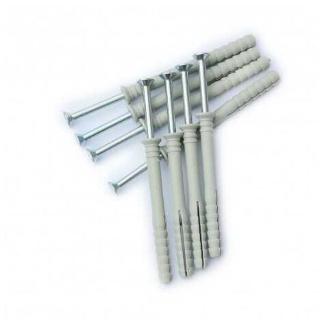 Sud Bois – Lot de 100 chevilles à frapper 8x80 mm – Acier électro-zingué pour fixation lambourdes bois sur béton – Applications extérieures