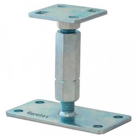 Sud Bois – Pied de poteau réglable galvanisé H120-195mm – Fixation par trous de 13mm – Pour ancrage poteaux bois et béton – Support terrasse - B16X8