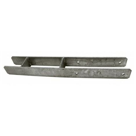 Sud Bois – Support à sceller en H pour poteau 12x12 cm – Acier galvanisé 4 mm – Fixation béton – Longueur tige 20 cm