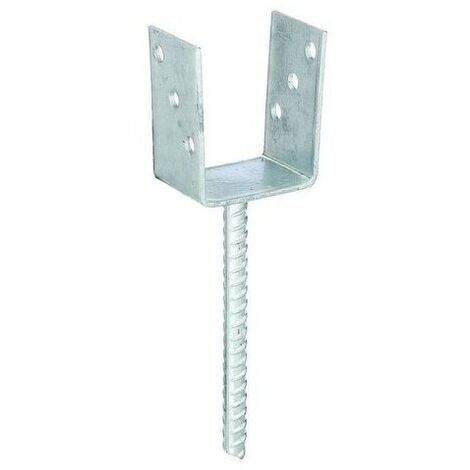 Sud Bois – Support à sceller pour poteau 7x7 cm en acier galvanisé – Fixation robuste pour béton – Épaisseur 4 mm – Longueur tige 20 cm