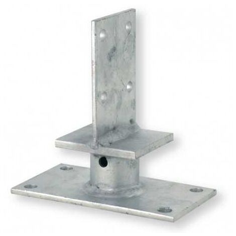 Sud Bois – Support pied de poteau 100mm – Âme intérieure double platine – Fixation pour bois et béton – Protection contre pourrissement