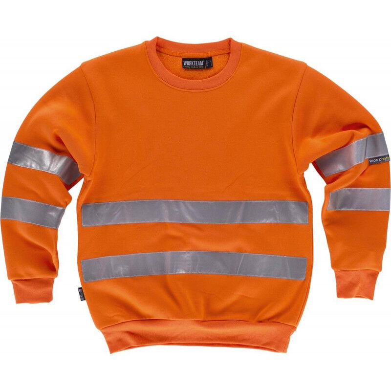 

Sudadera clásica Flúor con costuras reforzadas WORKTEAM C9030 | M - Naranja