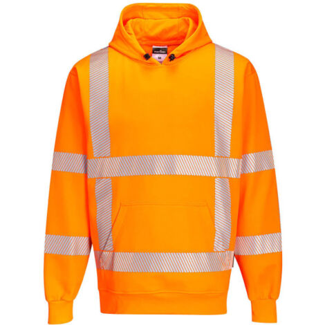 Sudadera casual de trabajo naranja con capucha y cintas reflectantes R477 4XL Naranja