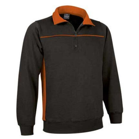 Sudadera con bandas en pecho y laterales Thunder L Negro / Naranja