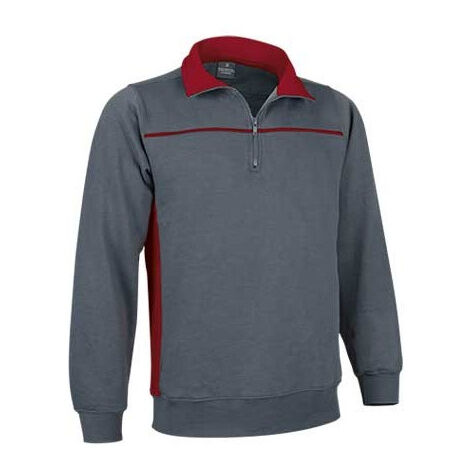 Sudadera con bandas en pecho y laterales VALENTO Thunder L Gris / Rojo