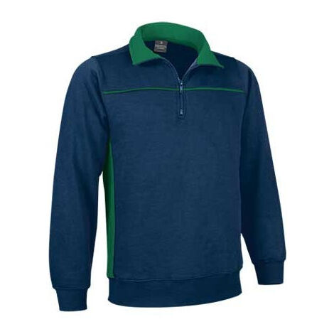 Sudadera con bandas en pecho y laterales VALENTO Thunder M Azul marino orión/Verde kelly