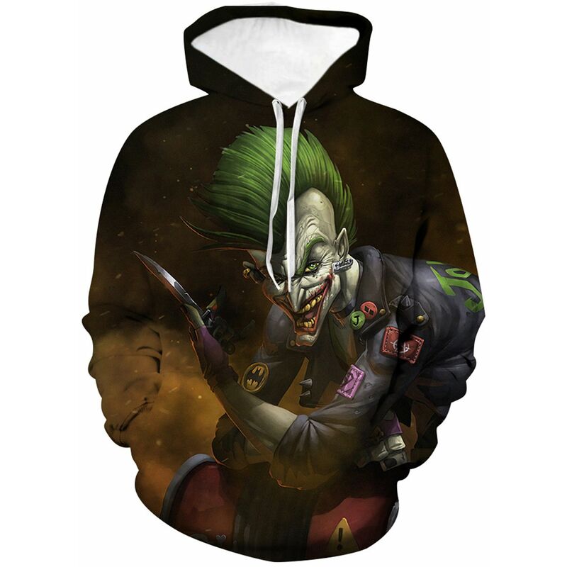 

Sudadera con capucha 3D impresa payaso de otono e invierno de Halloween, uniforme de beisbol,PSY1795W, L