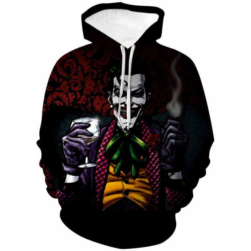 

Sudadera con capucha 3D impresa payaso de otono e invierno de Halloween, uniforme de beisbol,PSY1676W, M