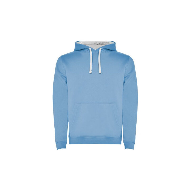 

Sudadera con capucha bicolor de doble tejido URBAN SU1067 | L - Celeste/Blanco