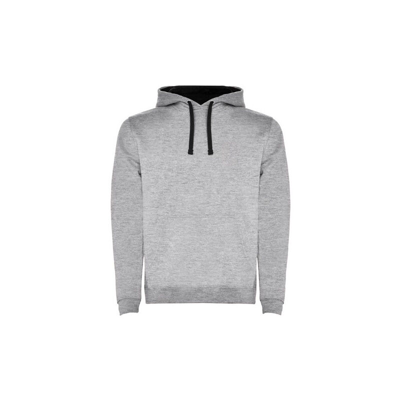 

Sudadera con capucha bicolor de doble tejido URBAN SU1067 | Gris/Negro - 11/12
