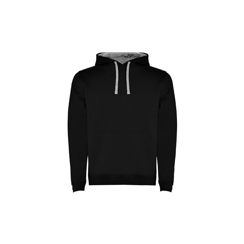 

Sudadera con capucha bicolor de doble tejido URBAN SU1067 | L - Negro/Gris