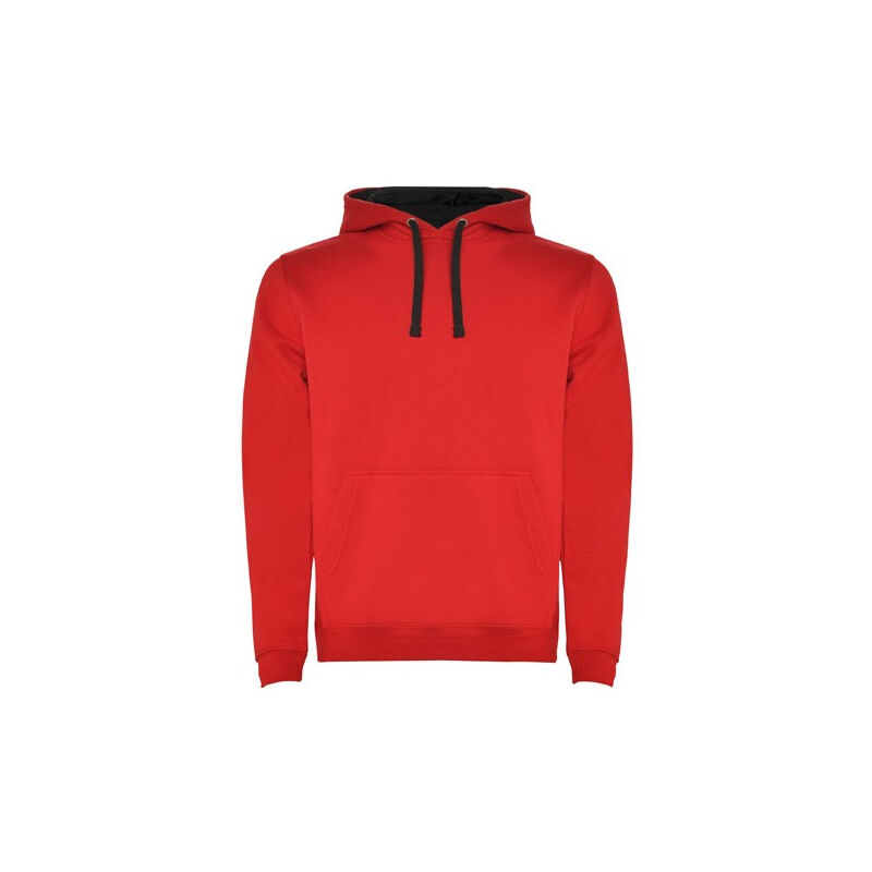 

Sudadera con capucha bicolor de doble tejido URBAN SU1067 | Rojo/Negro - 9/10