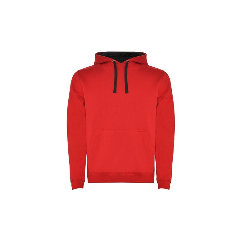 

Sudadera con capucha bicolor de doble tejido URBAN SU1067 | L - Rojo/Negro