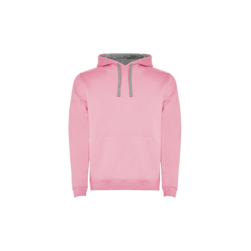 

Sudadera con capucha bicolor de doble tejido URBAN SU1067 | 3/4 - Rosa Claro/Gris