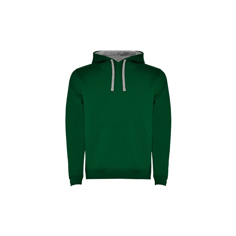 

Sudadera con capucha bicolor de doble tejido URBAN SU1067 | XS - Verde Botella/Gris