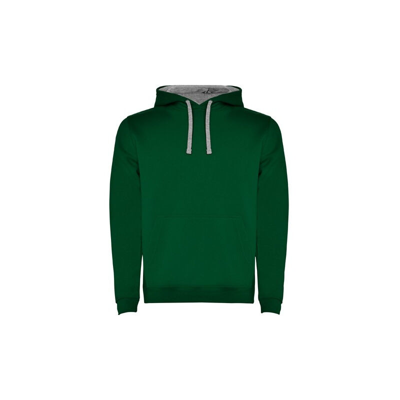 

Sudadera con capucha bicolor de doble tejido URBAN SU1067 | XL - Verde Botella/Gris