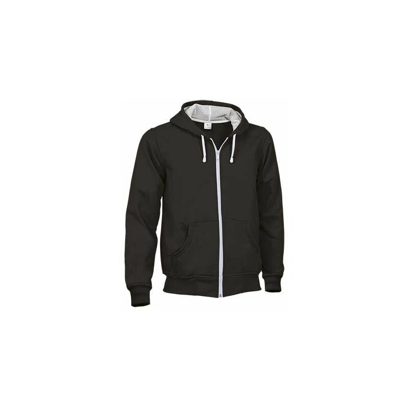 

Sudadera con capucha en diseño moderno Mamut | XXL - Negro/Blanco - Valento