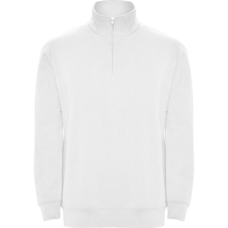 

Sudadera con media cremallera a tono ANETO SU1109 | Blanco - XL