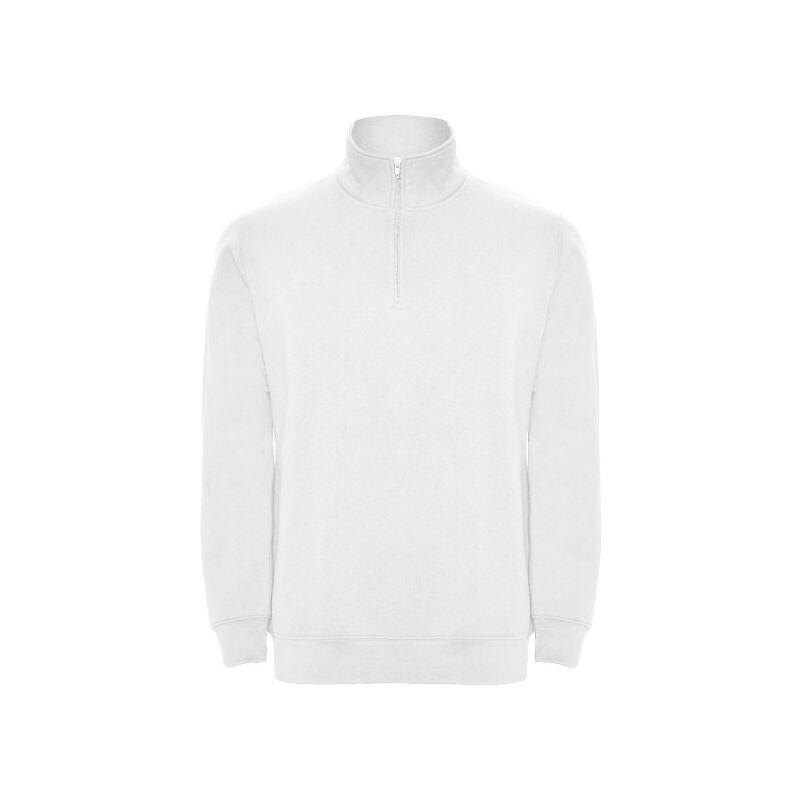 

Sudadera con media cremallera a tono ANETO SU1109 | Blanco - XXL