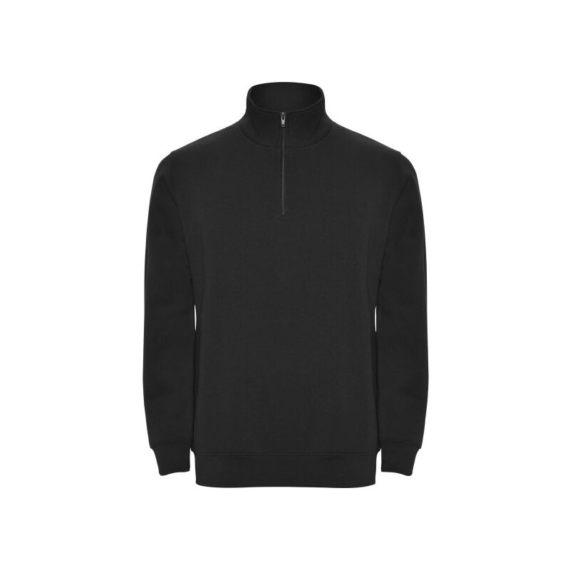 

Sudadera con media cremallera a tono ANETO SU1109 | Negro - M
