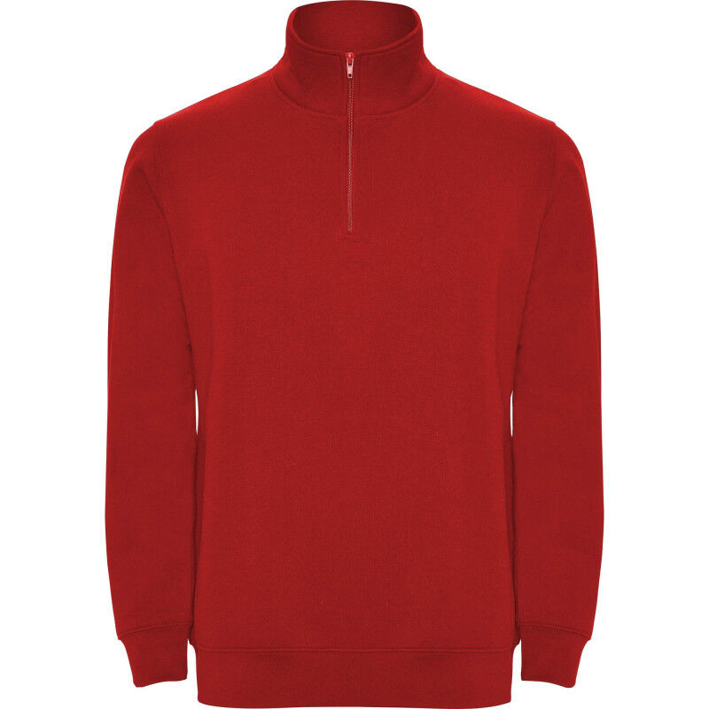 

Sudadera con media cremallera a tono ANETO SU1109 | Rojo - XL