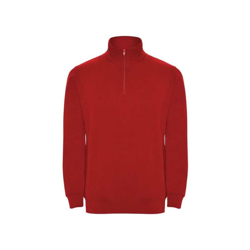 

Sudadera con media cremallera a tono ANETO SU1109 | Rojo - XXL