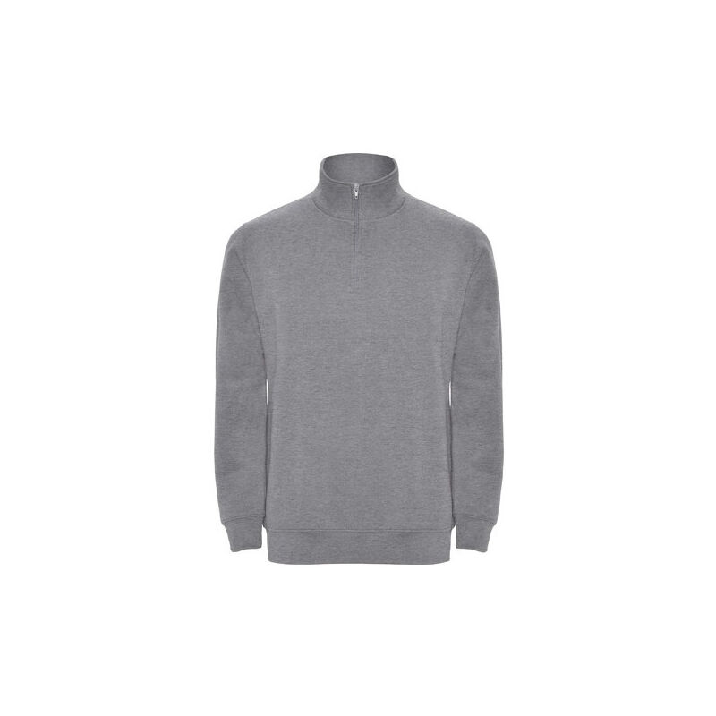 

Sudadera con media cremallera a tono ANETO SU1109 | S - Gris Vigoré