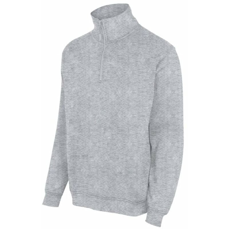 

SUDADERA CON MEDIA CREMALLERA Gris jaspeado XS