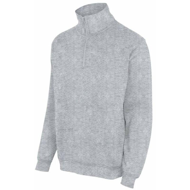 

SUDADERA CON MEDIA CREMALLERA Gris jaspeado XXL