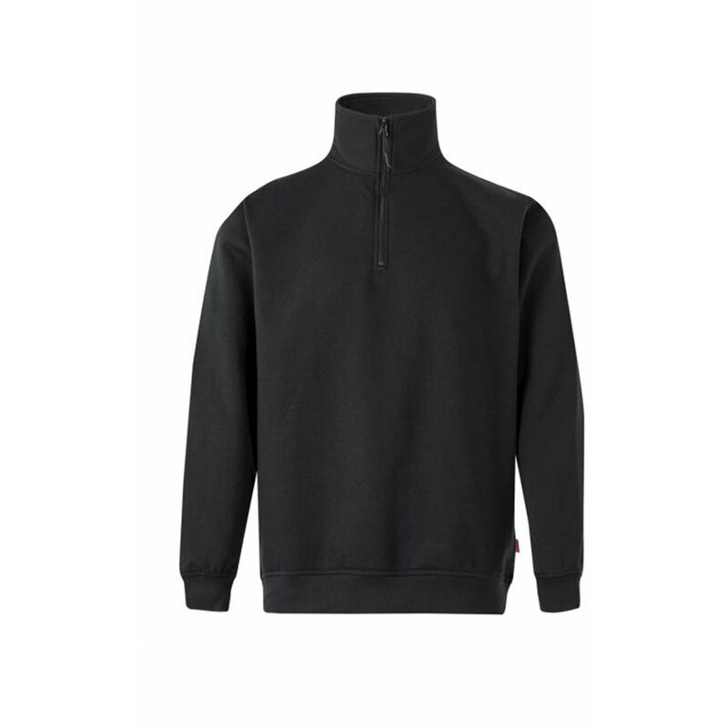 

SUDADERA CON MEDIA CREMALLERA Negro M