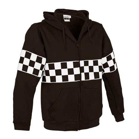 Sudadera con motivo de damero VALENTO Ska XS Negro