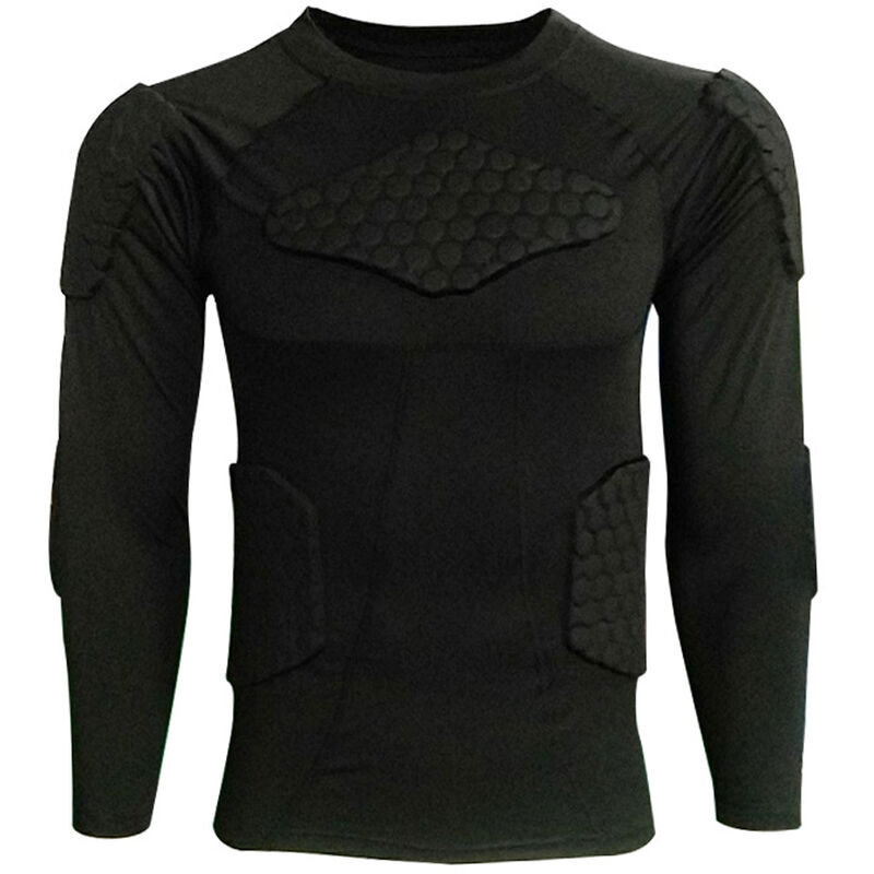 

Sudadera de manga larga para hombre Camisa de compresion Costillas Protector de pecho Baloncesto Futbol Equipo de proteccion Entrenamiento Ropa de