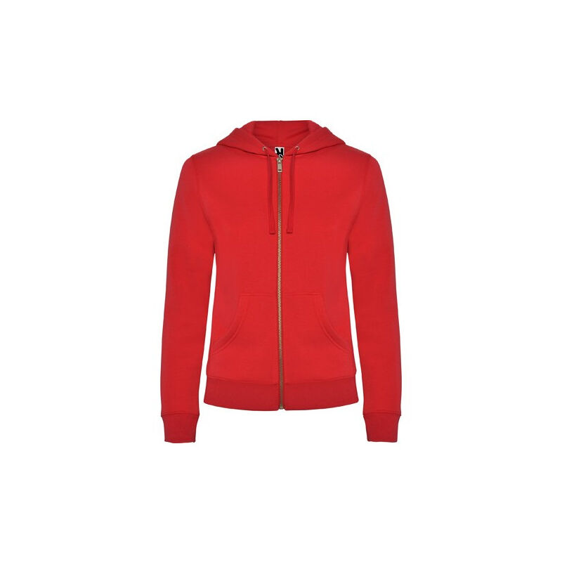 

Sudadera de mujer con capucha forrada a tono VELETA CQ6425 | Rojo - M