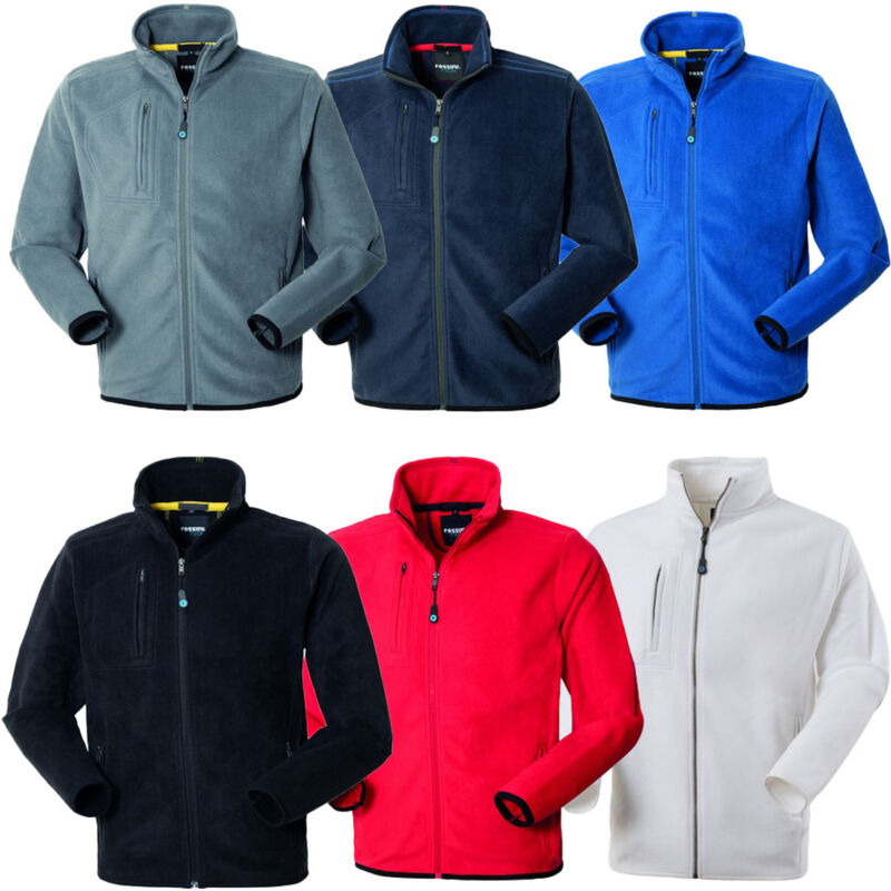 Sudadera de trabajo Rossini Task de forro polar con cremallera larga - XL - Azul claro