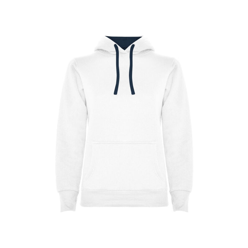 

Sudadera entallada de corte femenino con capucha URBAN WOMAN SU1068 | M - Blanco/Marino