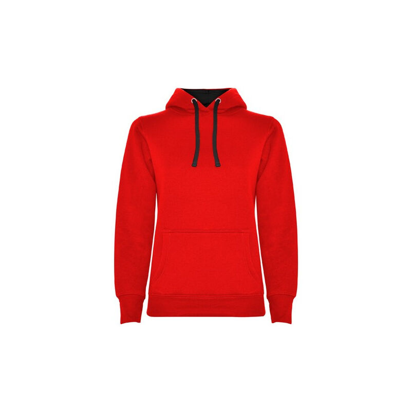 

Sudadera entallada de corte femenino con capucha URBAN WOMAN SU1068 | XL - Rojo/Negro