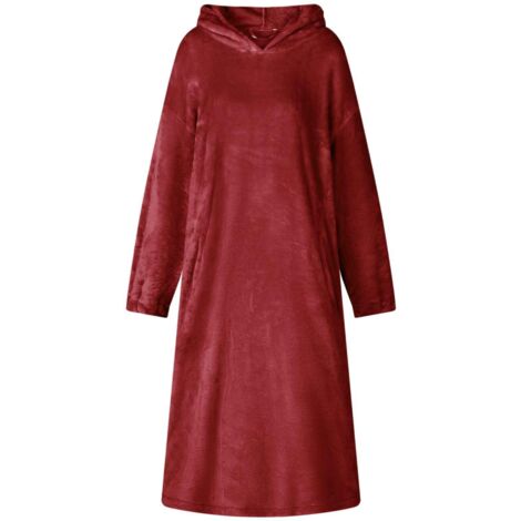 Sudadera manta Rojo Burdeos s Franela