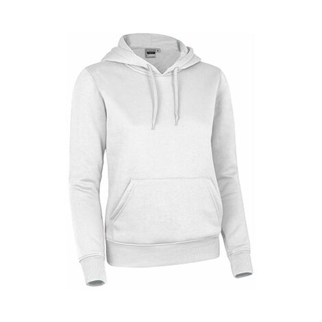 Sudadera blanca de cuello redondo unisex Blanco Delta