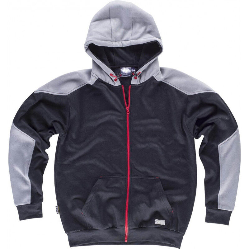 

Sudadera Sport combinada con cálido acabado interior S5530 | S - Negro / Gris - Workteam