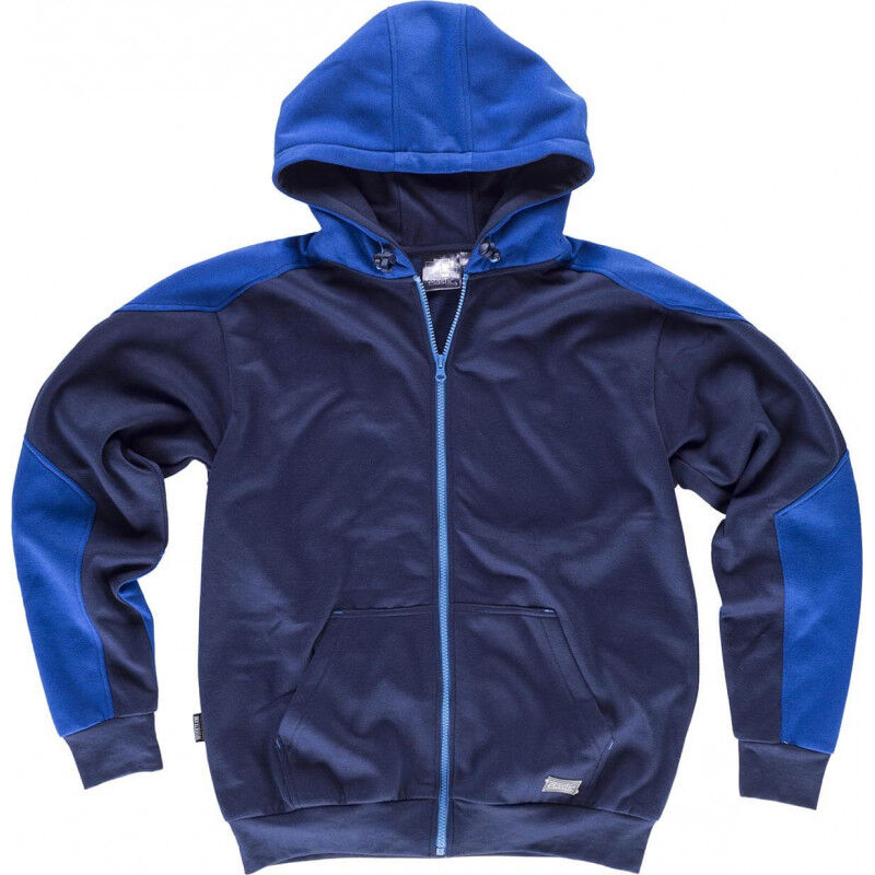 

Sudadera Sport combinada con cálido acabado interior S5530 | S - Azul marino / Azulina - Workteam