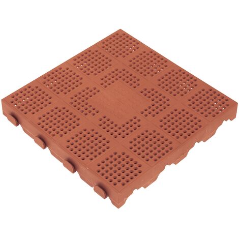 ARTPLAST Suelo jardín exterior 39x39x4,8 cm efecto drenaje Superficie 0,15m² Colección COMBI - Terracota