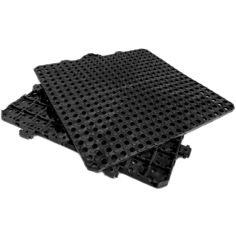 

Suelo | Loseta de plástico para vestuario Negro | 1,08m2 medida 30x30 Gimnasios Antideslizantes