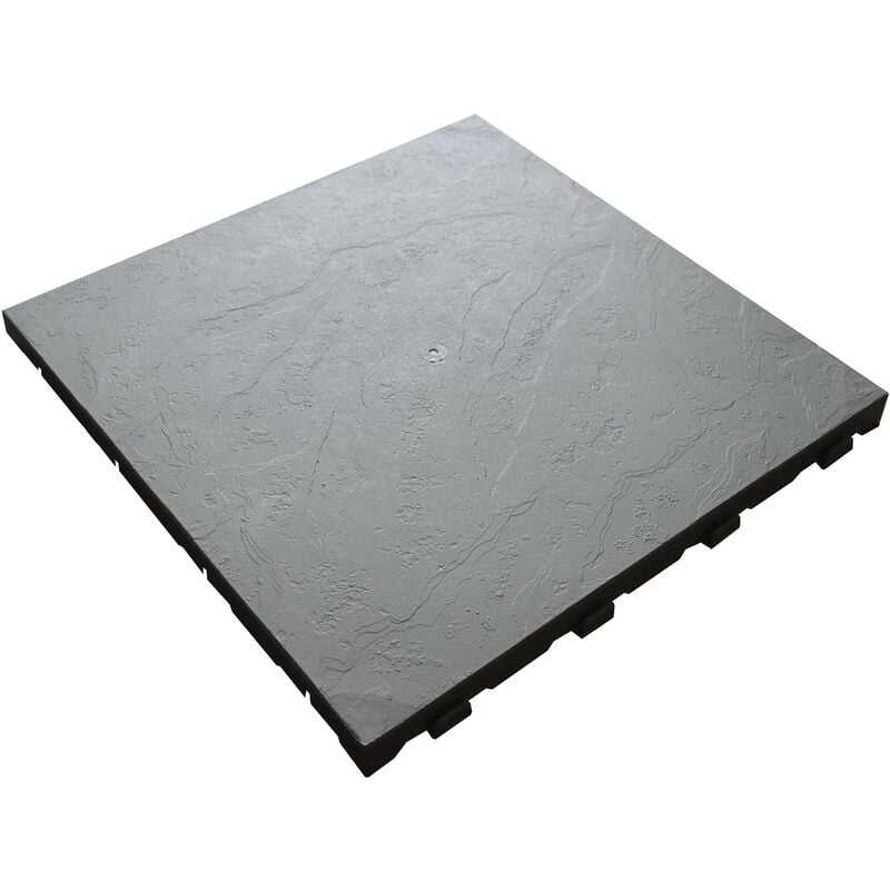 

Suelo para terraza o jardín de 39x39x2,5 cm. Superficie 0,15 m² Colección EASY - Pizarra