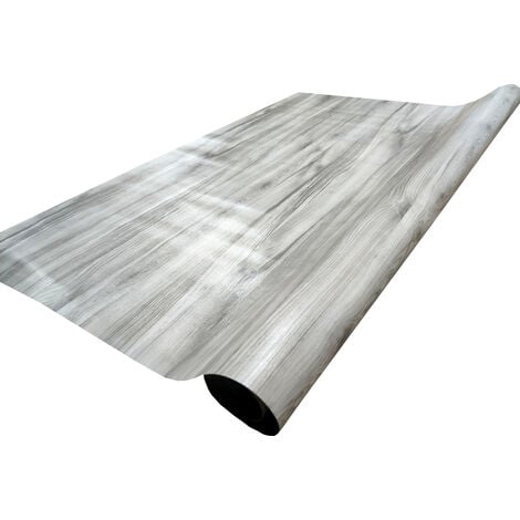 Suelo Vinilico 140X200CM Compoción 50% PVC / 50% Vinilo Linoleo Revestimiento PVC Imitacion Parquet Roble Gris