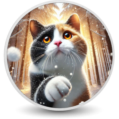 Sueños de bolas de nieve: una pausa lúdica Moneda de 1 oz