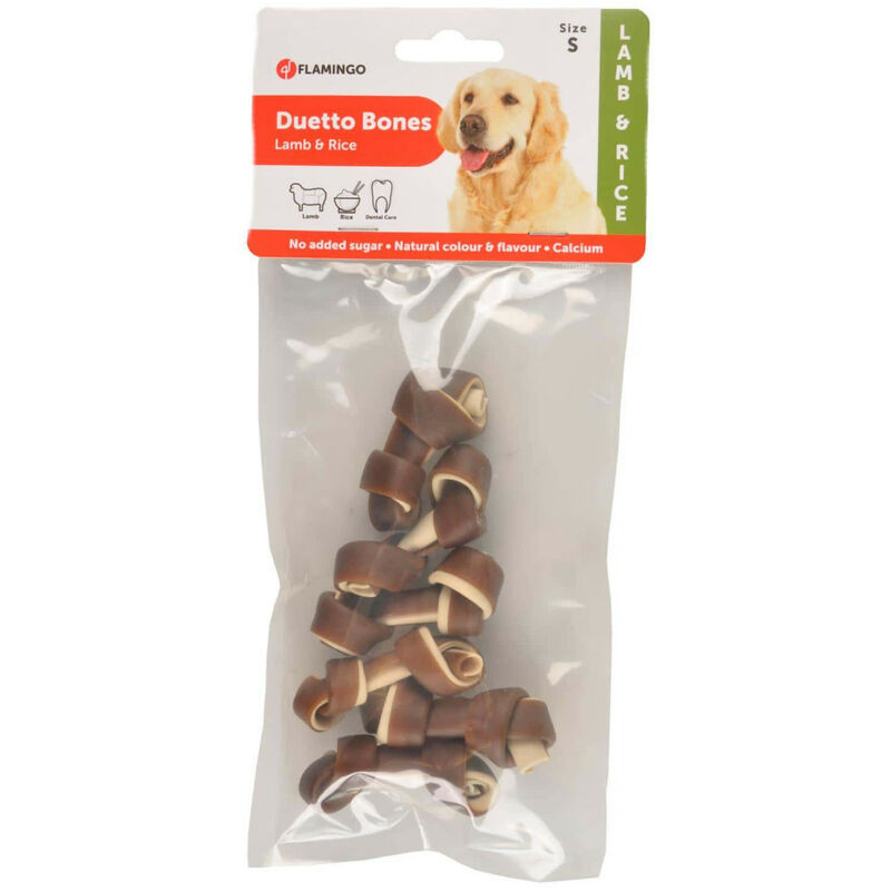 Süßigkeiten für den Hund. Lamm und Reis .90 gr. DUETTO Bones. FL516568