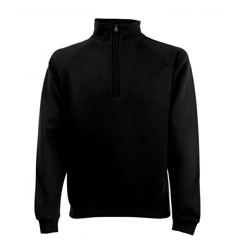 

Suéter de cuello con cremallera, negro, talla XL