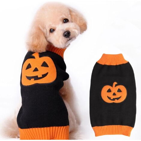 Suéter de Halloween para perro, suéter de Halloween para perro, suéter de Halloween para gato, suéter de Halloween para perro, disfraz de calabaza para perro, ropa de Halloween para perro, suéter de p